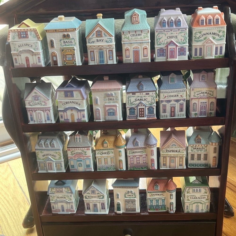Lenox Spice Village with rack-1987. Very popular and cute - Picture 1 of 7